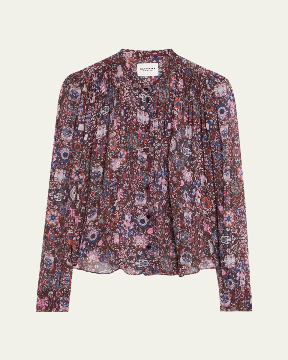 Noeline Printed Long-Sleeve Blouse